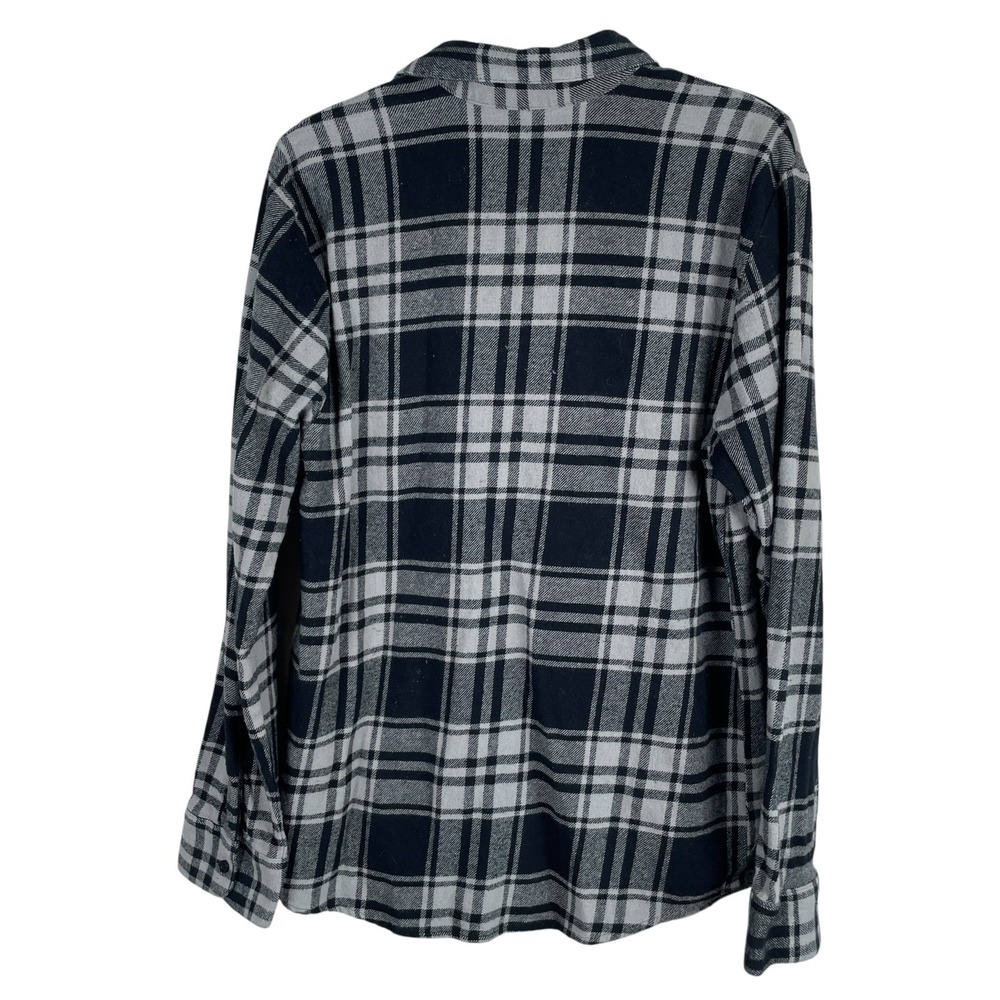 Volcom Flannel Button Up Shirt Mens M Black Plaid Long Sleeve Cotton - Picture 3 of 6